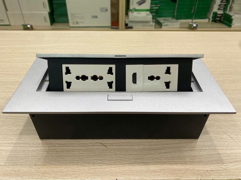 Hộp Ổ Điện Âm Bàn Tích Hợp Ổ Cắm điện, HDMI Sinoamigo STS-212GST-2B Chính Hãng